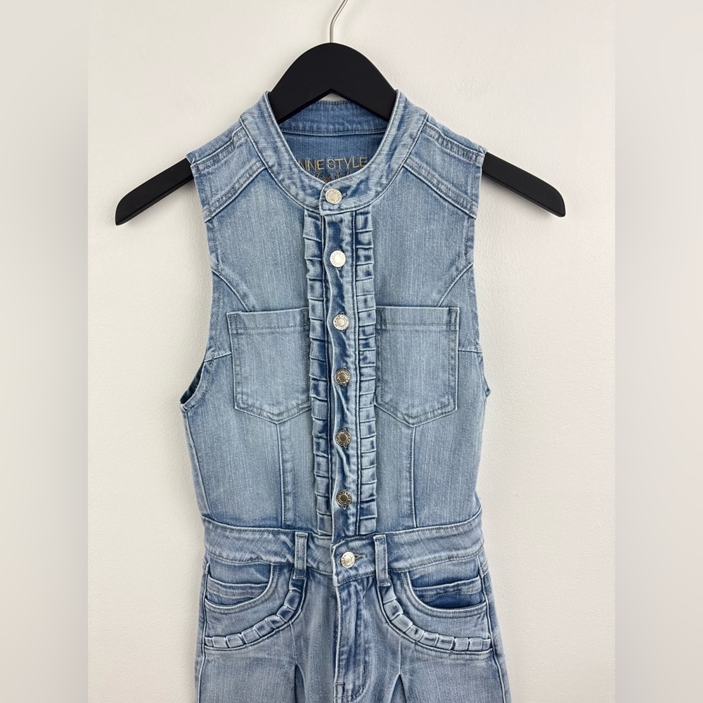 Denim Blue Women Jeans Overalls - Picture 5 of 10